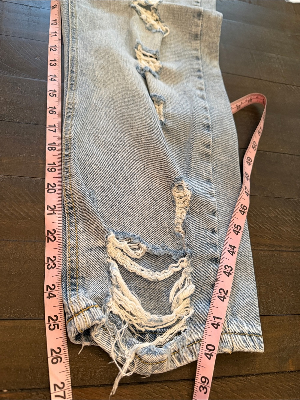 Anthropologie Avec Les Filles Light Blue Distressed Cropped Girlfriend Jeans - Picture 10 of 11
